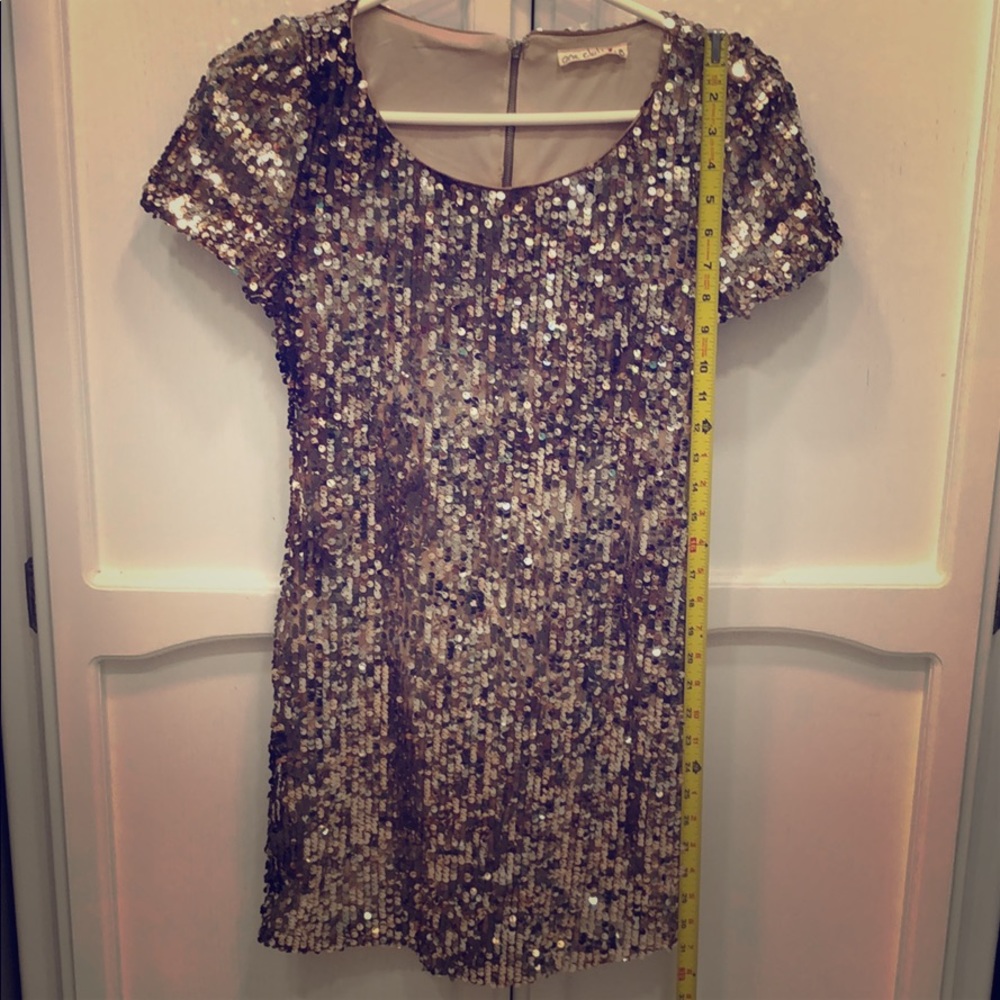 Gold Sequins Party Dress